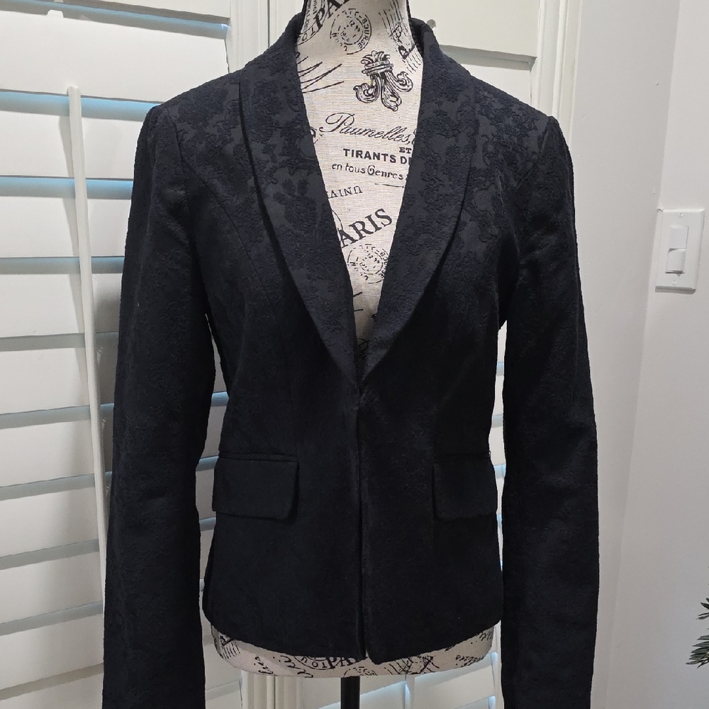 Laundry By Shelli Segal Black Textured Blazer